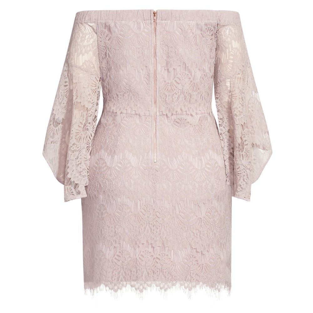 NWT City Chic Dress Bella Lace Soft Blush M = 18 = 2X - Picture 4 of 5
